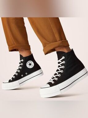 Converse High-Top Platform Sneakers - Black/White